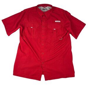 Habit Brick Red Outdoor Button Up Lightweight Breathable Shirt Men's Medium